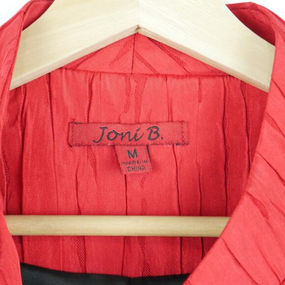 Vintage Medium Jacket Y2K Asian Embroidered Whimsigoth Boho Goth Artsy Crinkle - Picture 2 of 8